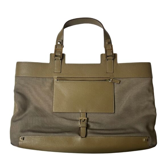 Gucci Women’s Olive Green Canvas Tote Bag - Picture 1 of 10